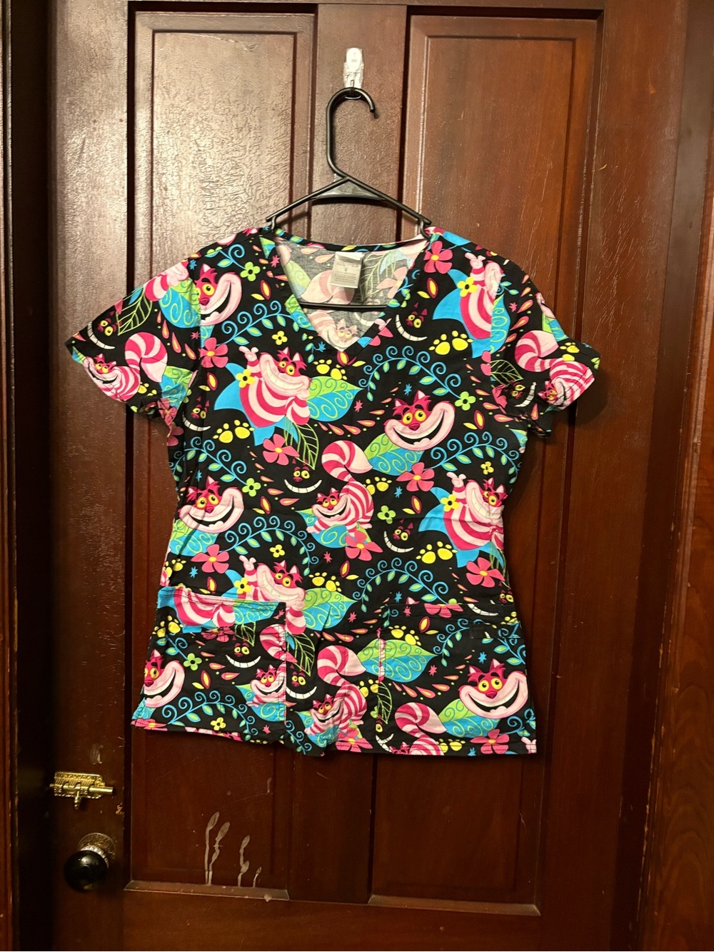 Cheshire Cat Scrub Top